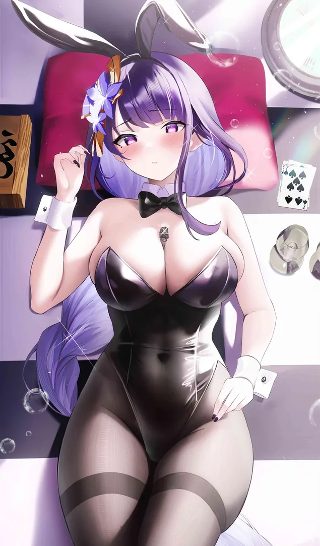 Raiden Shogun hot cat costume | Genshin Impact  2K wallpaper