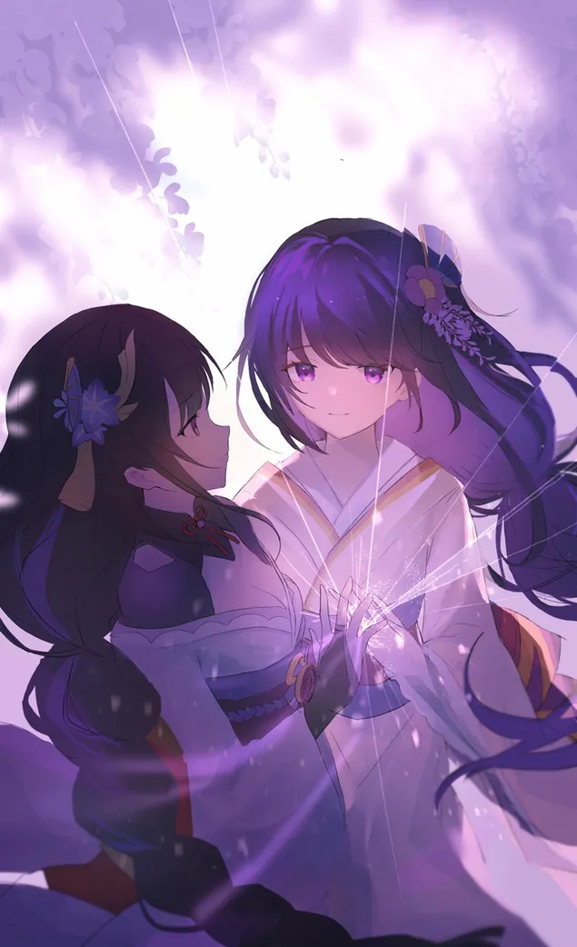 Raiden Sisters together | Genshin Impact HD wallpaper download