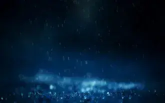 A chuva cai na grama 2K papel de parede
