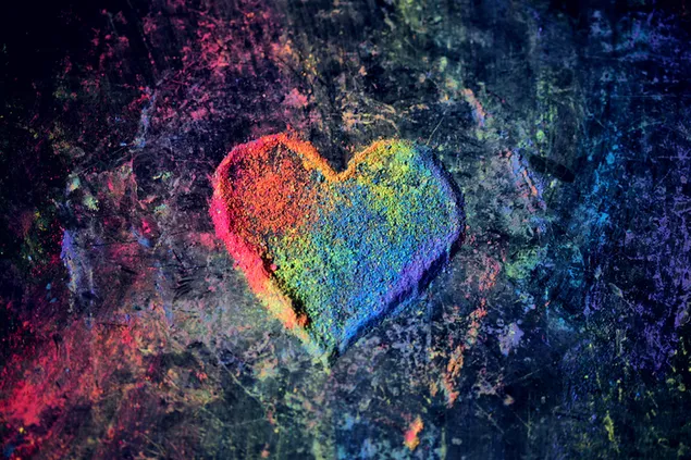 Corazón de color del arco iris descargar
