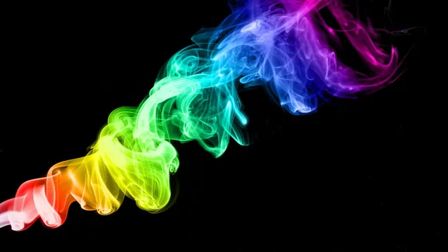 Rauchtapete in Regenbogenfarben 4K Hintergrundbild