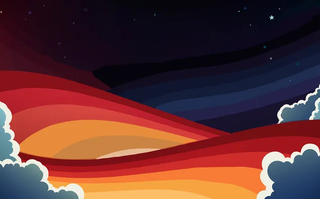 Rainbow night cloud HD wallpaper