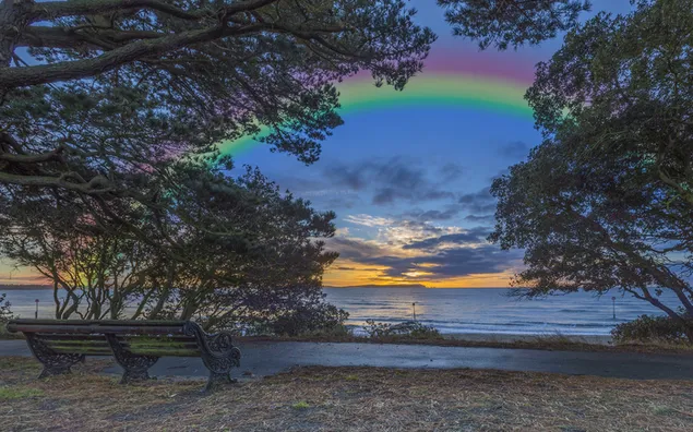 Rainbow Over the Lake