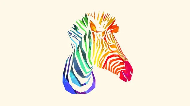 Rainbow zebra head