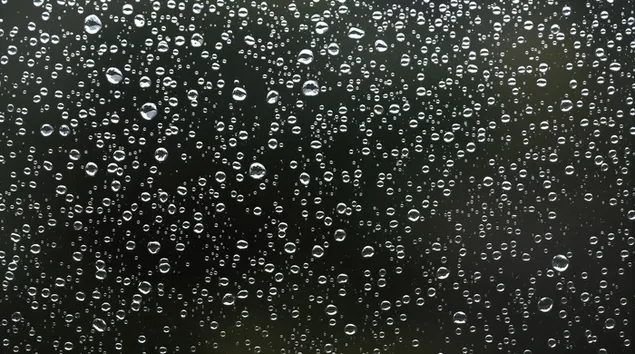 reendruppels op venster: serene abstrakte nat glastekstuur aflaai