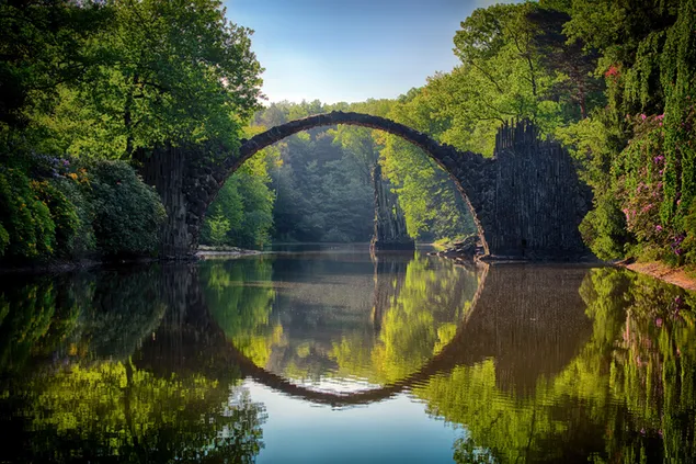 Rakotzbrücke Devil's Bridge in Gablenz, Germany download