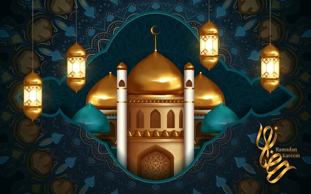 Bức vẽ theo chủ đề Ramadan về những ngày tôn giáo đặc biệt của những người theo đạo Hồi theo đạo Hồi