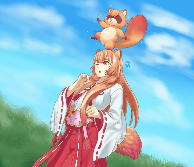 Raphtalia & Tanuki HD wallpaper