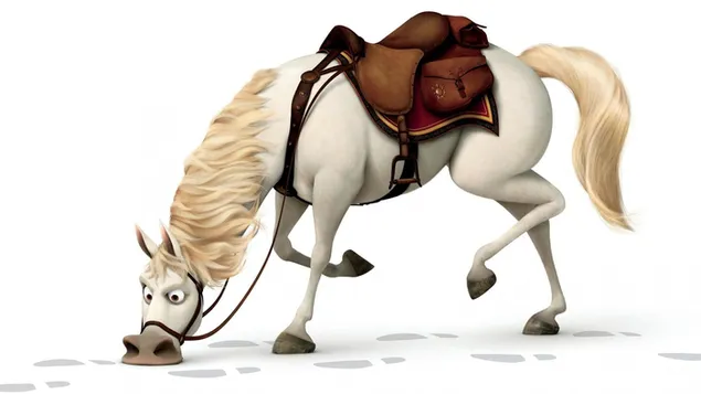 Rapunzel Tangled animated movie white horse