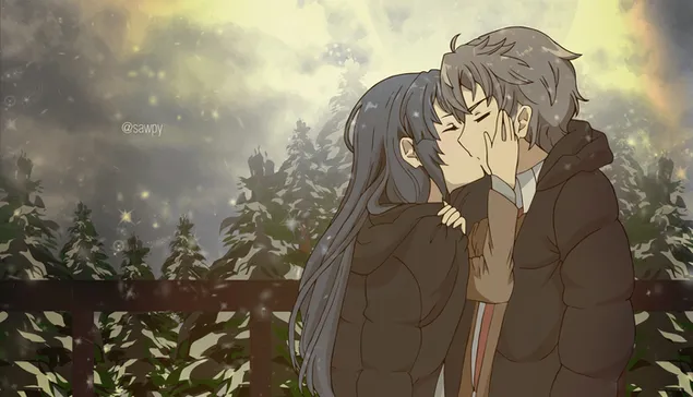 rascal non sogna bunny girl senpai - mai sakurajima e sakuta azusagawa primo bacio scarica