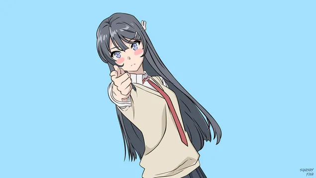 Rascal nie śni o Bunny Girl Senpai - Mai Sakurajima 4K tapeta