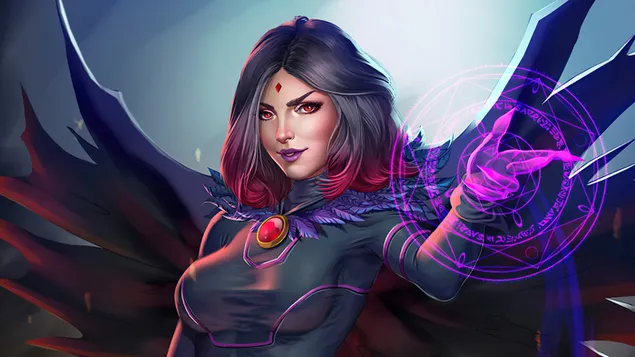 Hình nền Raven DC Superheroine 4K