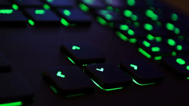 Razer black and green gaming keyboard