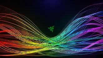 Tapeta Razer Logo Spectrum Waves 4K