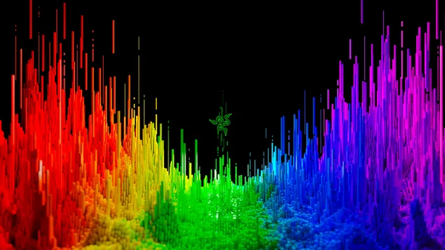 Razer Technology 3D regenboog achtergrond download