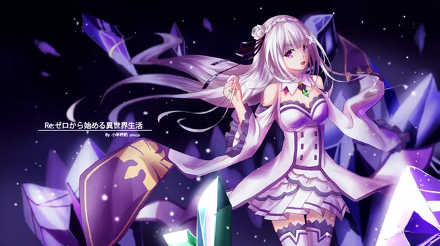 Re Zero - Emilia Magic 2K bakgrunn