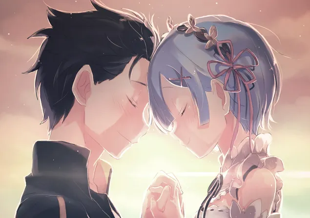 Re: Zero - Natsuki Subaru & Rem HD טפט