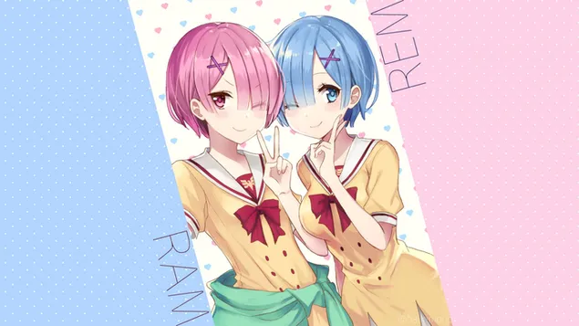 Re:Zero - Ram and Rem HD wallpaper