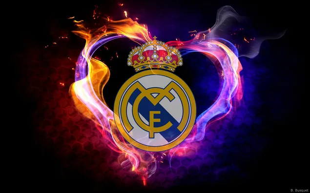 Real Madrid CF - Logo HD achtergrond