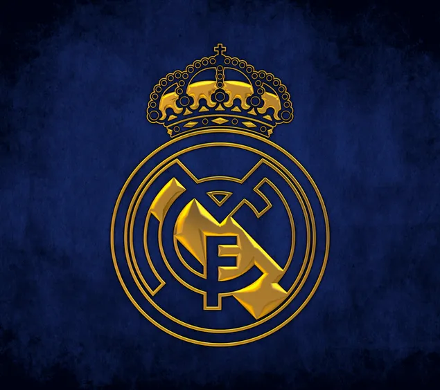 Tono amarillo del logotipo del club de fútbol del Real Madrid 2K fondo de pantalla