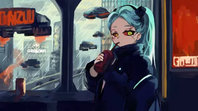 Rebecca from Cyberpunk: Edgerunners netflix anime series