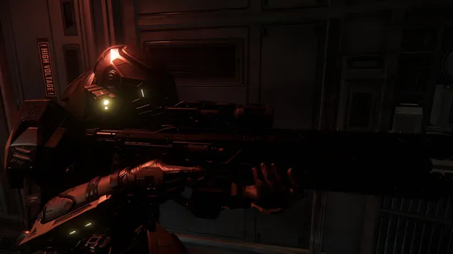 Rødt varsel på Star Citizen 4K bakgrunn