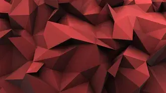 Roter und schwarzer Origami, Minimalismus, Low-Poly 4K Hintergrundbild