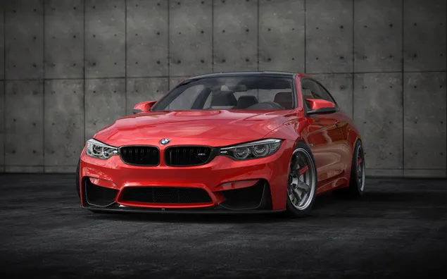 BMW M4 F82 màu đỏ đậu trên cánh đồng đen tải xuống