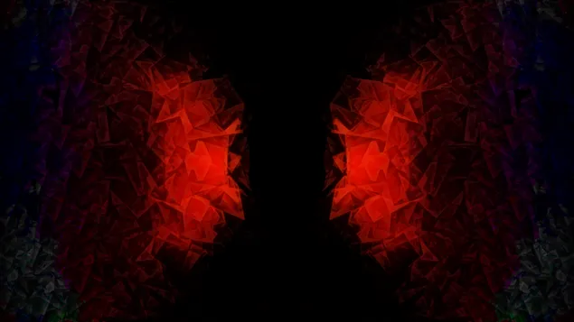 Czerwone kryształy 4K tapeta