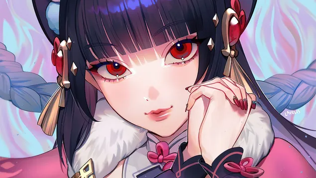 Red-Eyed 'Yun Jin' - Genshin Impact (Videojuego de anime)