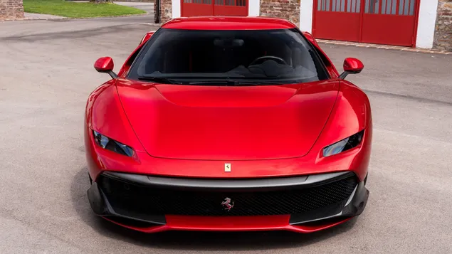 Rode Ferrari SP38 sportwagen front look