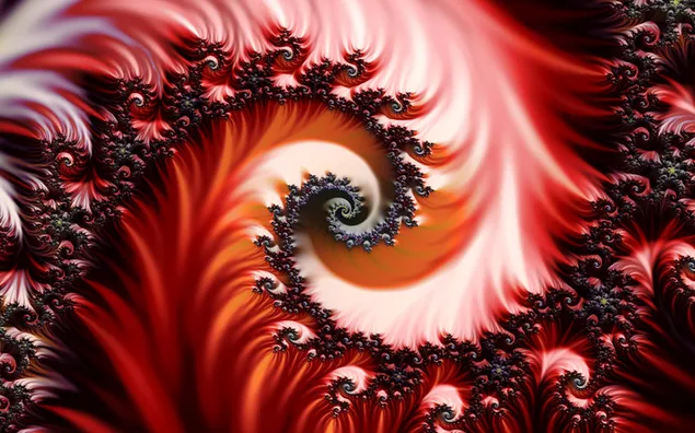 Spiral fraktal merah