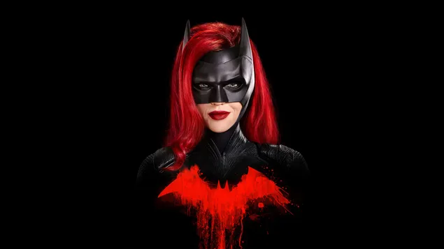 Red haired Batwoman 4K wallpaper