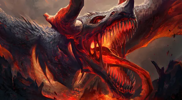 Red Lava Fire Dragon