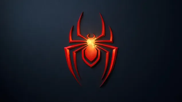 Красный логотип Человека-паука 4K обои