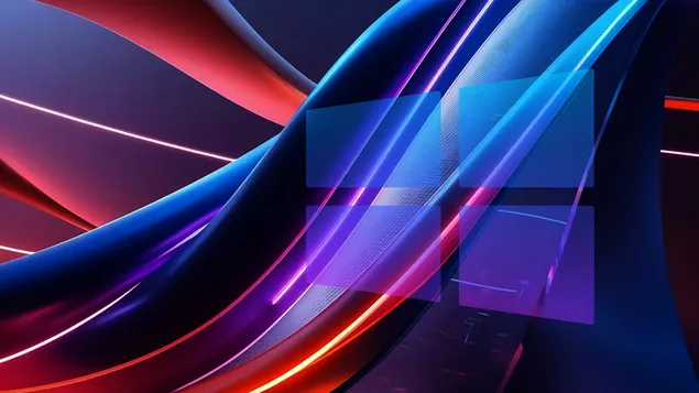 Crveni i ljubičasti apstraktni Windows 11 Dekstop 2K pozadina