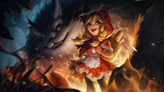 Arte de bienvenida de Wild Rift de 'Annie' de Red Riding - League of Legends (LOL) descargar