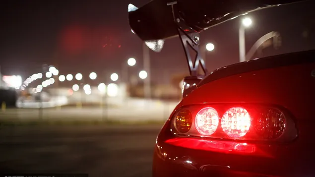 Rote Rückleuchten für Toyota Supra 4K Hintergrundbild