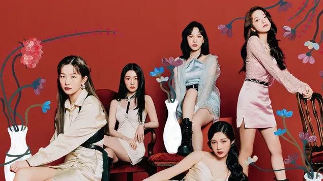 สมาชิก Red Velvet ถ่ายแบบอัลบั้ม Bloom 4K วอลเปเปอร์