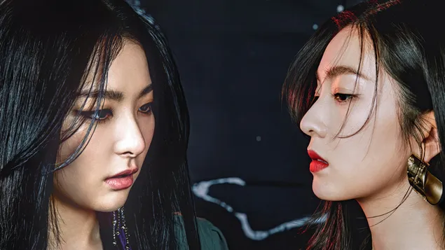 Seulgi Red Velvet bersama Irene dalam M/V Shoot 'Monster' (2020) 4K kertas dinding