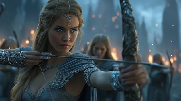 regal archer: fantasieheldin mat fokusseiertem bleck eroflueden