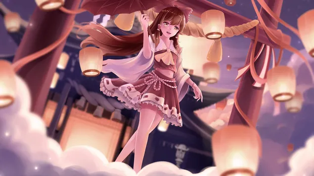 Taustakuva Reimu Hakurei: Touhou 4K