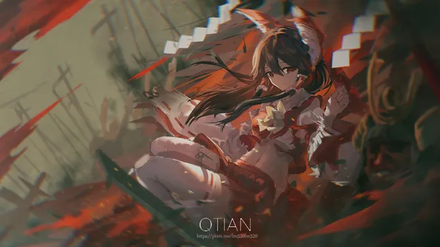 Reimu Hakurei 2K imagine de fundal