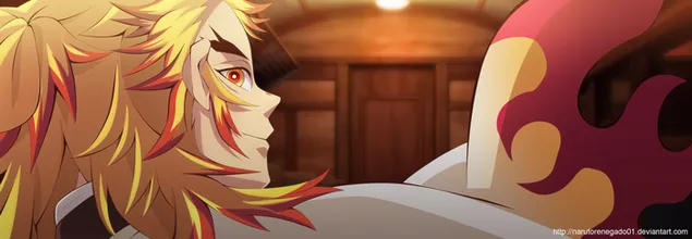 Ренгоку Киојуро - Демон Слаиер 4K позадина