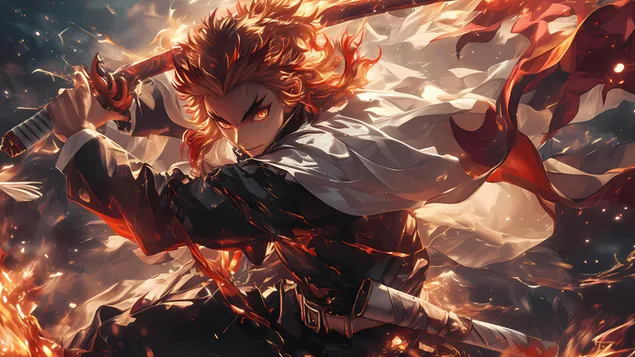 rengoku kyojuro nga demon slayer shkarkim