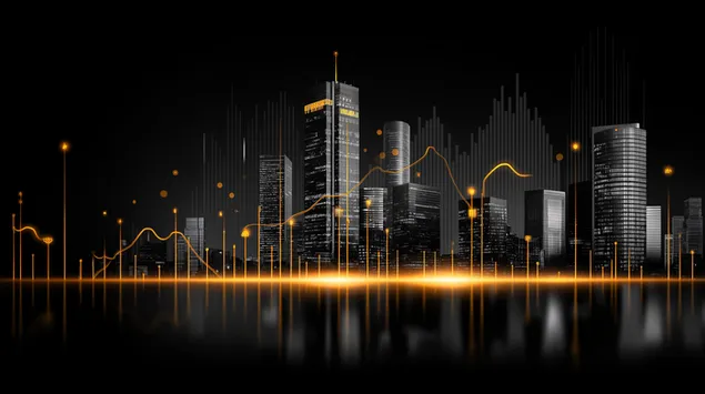 zastopanje napredne finančne tehnologije in svetovnih trgov 2K ozadje