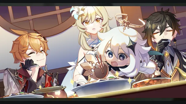 Restoran partisi eğlencesi | Ganshin Etkisi HD duvar kağıdı