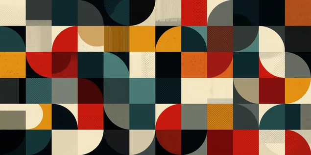 Retro geometriskt mönster med en komplex kakelkomposition 2K bakgrund