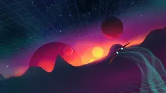 Tapeta Retrovlnná kosmická loď 4K