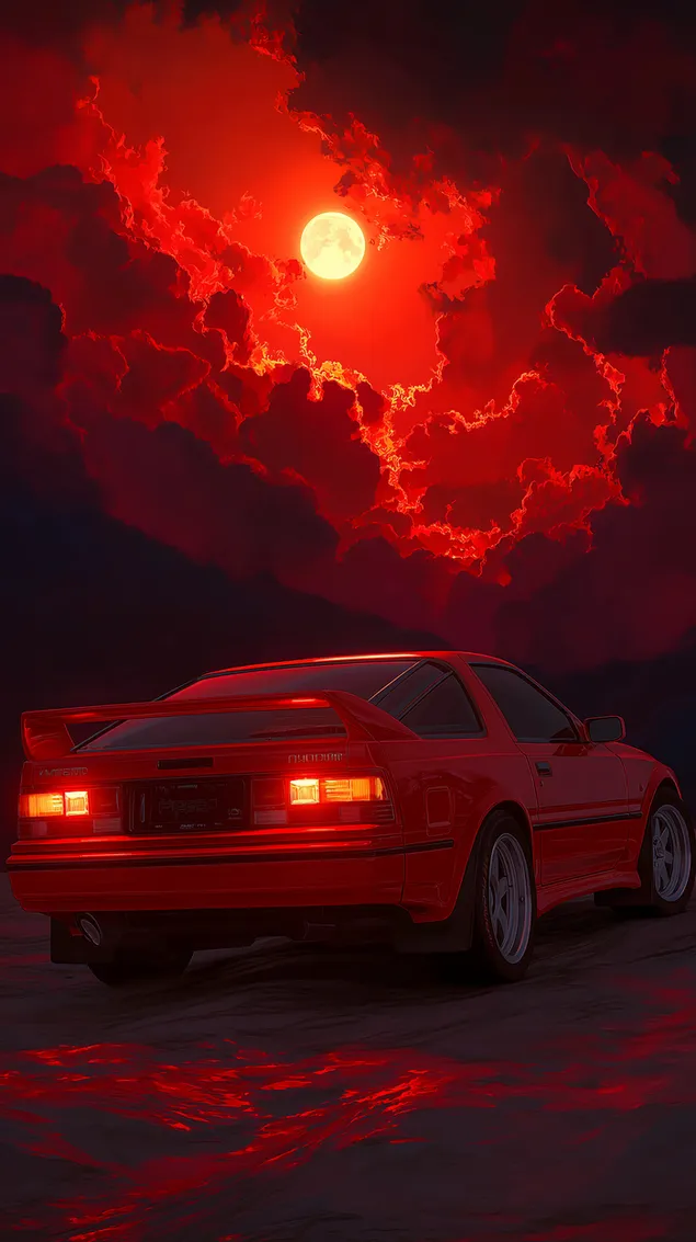 retrowave sonsondergangrit aflaai